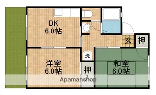 セジュールマルイチA【105号室】の間取り
