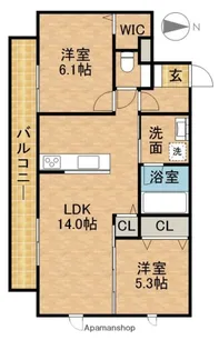 CASA IN COLLINA【1階】の間取り
