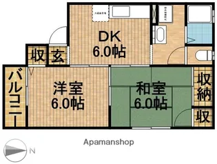 セジュールエマC【2階】の間取り