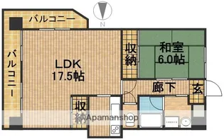 ヴェルメゾン浜松【4階】の間取り