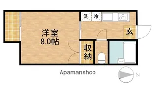 グリーンビレッジ大竹【103号室】の間取り