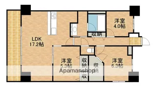クラウドクレスト栄町【7階】の間取り