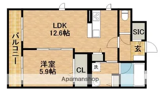グリシーヌ【103号室】の間取り