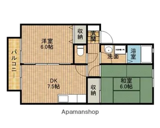 静岡県藤枝市南新屋【アパート】の間取り