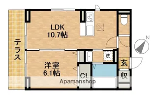 ラ・ヴェールA棟【1階】の間取り