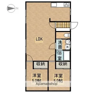 サンシティ嶺田【2階】の間取り