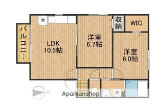 カーサB【2階】の間取り