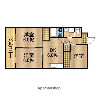 菊川サンハイツ【3階】の間取り