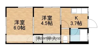 紅葉荘 東棟南【7号室】の間取り