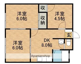 サンハイツ川崎【1階】の間取り
