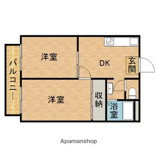 アーバンスケープ大江B【2階】の間取り