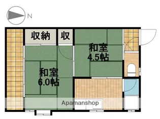 コーポ中津川【2階】の間取り