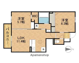 コーポ ヴェルデ【1階】の間取り