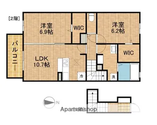 コーポ ヴェルデ【2階】の間取り