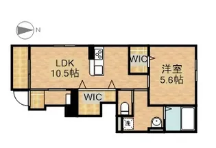 ルナ白羽【1階】の間取り