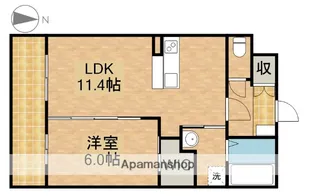 クレール奏KOMATSU【1階】の間取り