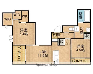 レジデンスリノア【4階】の間取り
