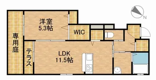 カーサESⅡ【1階】の間取り
