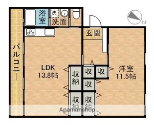 佐鳴台公社S−4マンション【1階】の間取り