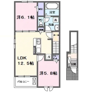 ヒルズ サンリットⅡ【2階】の間取り