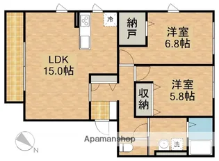 GRAND HILL清水Ⅰ【301号室】の間取り