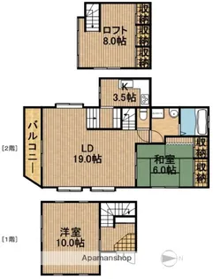 レイクサイドビラリコシェ【2階】の間取り