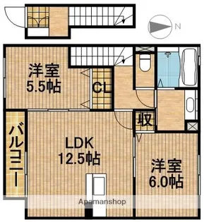 D’ティアラ【2階】の間取り