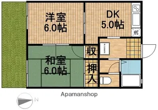 タウニー上浅田【102号室】の間取り