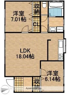 ヴィラ・パストラルⅠ【1階】の間取り