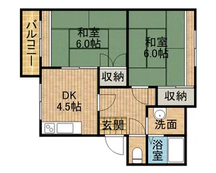 メゾンリバーサイド【1階】の間取り