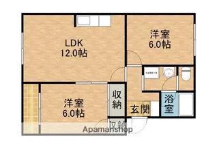 ベェスイズライフA【1階】の間取り