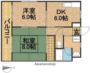 マンションカズ【2階】の間取り