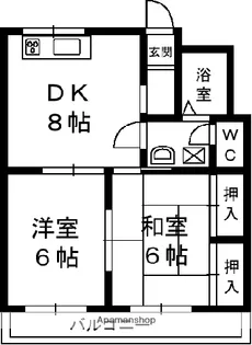 ビラモデルナ【203号室】の間取り