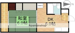 コーポ北浦【205号室】の間取り