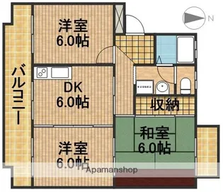 プライムハイツA【2階】の間取り