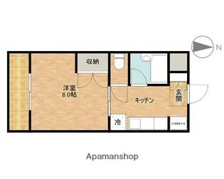 メゾンフィルライト【202号室】の間取り