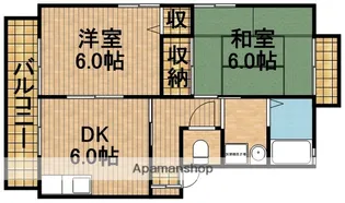 ルネ・セルジェ【A102号室】の間取り