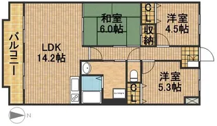 ラフォーレ東【2階】の間取り