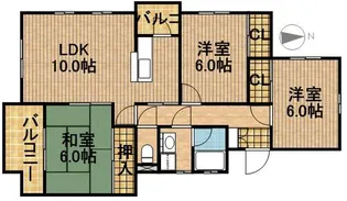 バウムコートC棟【1階】の間取り