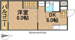 Gハイツ城之崎【2階】の間取り