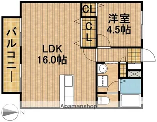 サンライフ宮西【203号室】の間取り