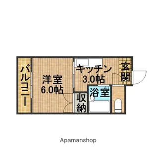 パレスアベニール【2階】の間取り