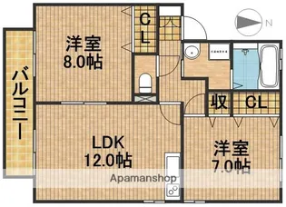 ラフィーネA【1階】の間取り