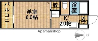 ラルシェ壱番館【2階】の間取り