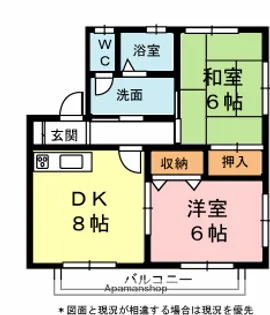 西ヶ崎サンリバー【101号室】の間取り