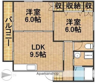 サンコーポBIG半田山【201号室】の間取り