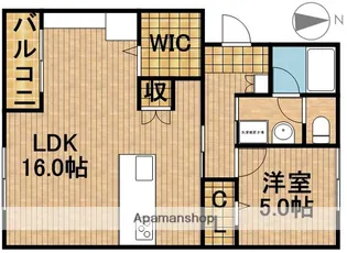 ハイツ大石地所Ⅱ【1階】の間取り