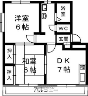 ハーベスト伊藤【301号室】の間取り