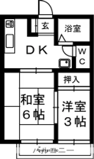 花島ハイツ【2階】の間取り