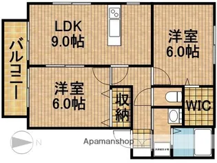 ディアステージA【1階】の間取り